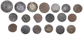 SUFFOLK, Cavendish, William Alcocke, Farthing, 1657, 0.80g/12h (N –; BW. 87); Clare, William Cadge, Farthing,...