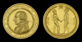 A rare Earl St. Vincent’s Testimony of Approbation 1800 struck in gold

Earl St. Vincent’s Testimony of...