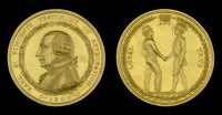 A rare Earl St. Vincent’s Testimony of Approbation 1800 struck in gold

Earl St. Vincent’s Testimony of...