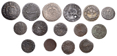 SUFFOLK, Ixworth, Rebekah Bouldero, Halfpenny, 1669, 1.14g/12h (N 4384; BW. 200); Lavenham, Nicholas Dansie,...