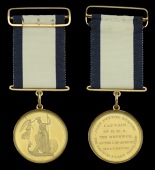 The important Small Naval Gold Medal awarded to Rear-Admiral John Peyton, Royal Navy, one of Nelson’s ‘Band of...