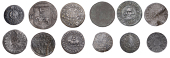 WARWICKSHIRE, Alcester, Joseph Dewes, Farthing, 1654, 0.76g/6h (N 5268; BW. 3), Charles Johnson, Farthing, 1,12g/6h...