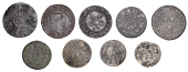 WARWICKSHIRE, Kineton, Samuel Bacon, Halfpenny, 1.67g/12h (N 5333; BW. 109); Rugby, William Chelsey, Farthing,...