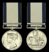 The Naval General Service medal awarded to Admiral Hugh Patton, Royal Navy, for his services as a Midshipman on...