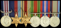 A good Second War ‘Fall of Greece’ M.M. group of six awarded to Signalman W. J. Truskett, 1st Australian Corps...