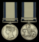The Naval General Service medal awarded to Robert Dodd for his services as an Ordinary Seaman on board the Neptune...