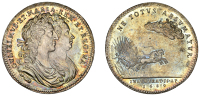William and Mary, Coronation, 1689, a silver medal, unsigned [by J. Roettiers], conjoined busts right, rev. Jove...