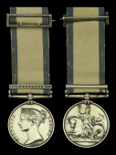 The Naval General Service medal awarded to Surgeon Henry Towsey, Royal Navy, for his services on board the Royal...