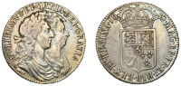 William and Mary, Halfcrown, 1689, first shield, no frosting, pearls, edge primo (ESC 835; S 3434). About very fine,...