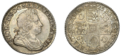 George I, Shilling, 1723, first bust, ss c (ESC 1586; S 3647). Extremely fine and attractively toned	 £300-£400