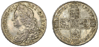 George II, Halfcrown, 1745 lima, edge decimo nono (ESC 1687; S 3695). Very fine	 £140-£180