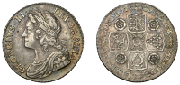 George II, Shilling, 1739, roses (ESC 1713; S 3701). Very fine, reverse better, toned	 £120-£150