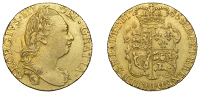 George III, Guinea, 1785, fourth bust (EGC 708; S 3728). Very light traces of possible mount on edge, otherwise...