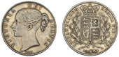 Victoria, Crown, 1844, edge viii, cinquefoil stops (ESC 2562; S 3882). Good fine, grey tone	 £90-£120