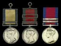 The rare Military and Naval General Service medal pair awarded to Major-General James Clarke, Royal...