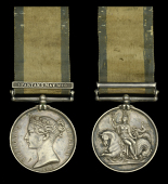 The Naval General Service medal awarded to Commander Henry Bourne, Royal Navy, for his services as Junior Lieutenant...