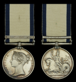 The Naval General Service medal awarded to Lieutenant David Briggs, Royal Navy, for his services as Master’s Mate...