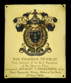 The Westminster Abbey Chapel Stall Plate of Vice-Admiral Sir George Murray, K.C.B., Royal Navy 

Westminster Abbey...