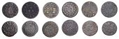 WILTSHIRE, Devizes, John Fry, Farthing, 1664, 0.74g/12h (N 5455; BW. 66); Francis Goulding, Farthing, 0.75g/12h (N...