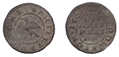 WILTSHIRE, Downton, Phillip Rooke, Halfpenny, 1670, 1.16g/3h (N 5471; BW. 81). About fine, excavated patina, very...