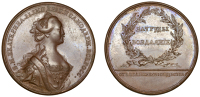 Russia, Liberal Economy Society of Russia, undated, a bronze Medal by T. Ivanov, crown and mantled bust right, rev....