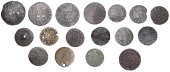WILTSHIRE, Highworth, Richard Neast, Farthing, 1664, 0.52g/3h (N 5478; D 92A), John Tomes, Farthing, 1652, 0.94g/6h...