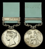 The important Army of India Medal awarded to Rear-Admiral William Burnett Dobson, Royal Navy, who had a ‘brilliant...