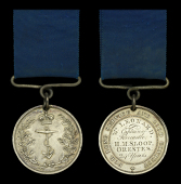 The Royal Navy L.S. & G.C. medal awarded to William Leonard, Captain of the Forecastle, H.M. Sloop Orestes, in 1836...