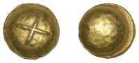 British Iron Age, Uncertain tribe, gold Stater, c. 100-60 BC, Series Xb, Class 3, ‘Globular Cross’ type, plain,...