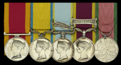 The First and Second China war group of five awarded to Fleet Surgeon J. I. Crawford, Royal Navy

China 1842 (J....
