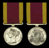 The First China War medal awarded to Sergeant Patrick Hinchey, Bombay Artillery, for his services as a Marine on...