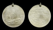 The rare First Grinnell Arctic Expedition Medal awarded to Harman G. Wille, Carpenter, United States Navy, for...