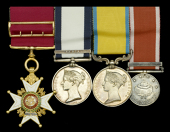 The rare Baltic 1855 operations C.B. group of four awarded to Colonel J. M. Wemyss, Royal Marine Artillery, whose...