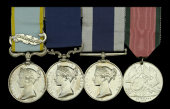 The scarce Royal Marines M.S.M. group of four awarded to Colour Sergeant Daniel Burgess, Royal Marine Light...