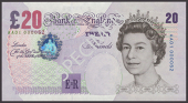 Bank of England, Merlyn V. Lowther, £20, 22 June 1999, serial number AA01 000052, uncirculated, a very scarce low...