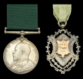 Volunteer Force Long Service Medal, E.VII.R. (6457 Corpl: W. Dobbie, 1st. V.B. Highland L.I.) impressed naming;...