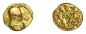 Axumite Coinage, Aphilas (c. 310-320), gold eighth-unit, draped bust right wearing headcloth, crescent and pellet in...