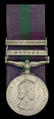 General Service 1918-62, 2 clasps, Cyprus, Arabian Peninsula, second clasp loose on riband as issued (22295755 Cpl....