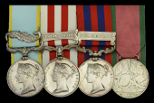 Four: Private R. McKenzie, 71st Regiment of Foot (Highland Light Infantry)

Crimea 1854-56, 1 clasp, Sebastopol...