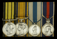 The African campaign group of four awarded to Admiral W. Marrack, Royal Navy, who was mentioned in despatches for...