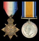 Pair: Private W. Beattie, Highland Light Infantry, attached 8th Battalion, Royal Scots, who was killed in action...