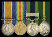 Four: Sergeant A. P. Ireland, Highland Light Infantry

British War and Victory Medals (200087 Sjt. A. P. Ireland....