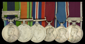 Six: Private J. Duncan, Highland Light Infantry

India General Service 1908-35, 1 clasp, North West Frontier 1935...
