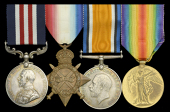 A Great War 1918 ‘Western Front’ M.M. group of four awarded to Private M. A. Armstrong, 16th Battalion, Highland...