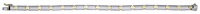 A bicolour bracelet, designed as a series of interlocking links with alternating plain polish and satin finish,...