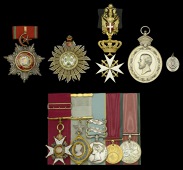 The unique Victorian gold C.B. and Royal Visit to India C.S.I. group of nine awarded to Vice-Admiral Hon. H. Carr...