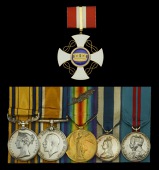 The campaign group of six awarded to Admiral F. G. Eyre, Royal Navy, who served in the Senior Service for over 50...
