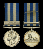The Sudan campaign medal awarded to Lieutenant P. D. M. Henderson, R.N., who served with Hecla’s Naval Brigade and...