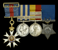 The unique Uganda Mutiny C.M.G. group of four awarded to Lieutenant C. W. Fowler, Royal Navy

The Most...