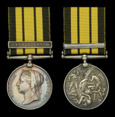 The East and West Africa Medal awarded to Gunner E. D. Howlett, Royal Marine Artillery, who was killed in action as...